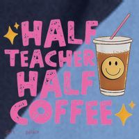 Half Teacher Half Coffee Raglan Baseball Sleeve Shirt thumb 2