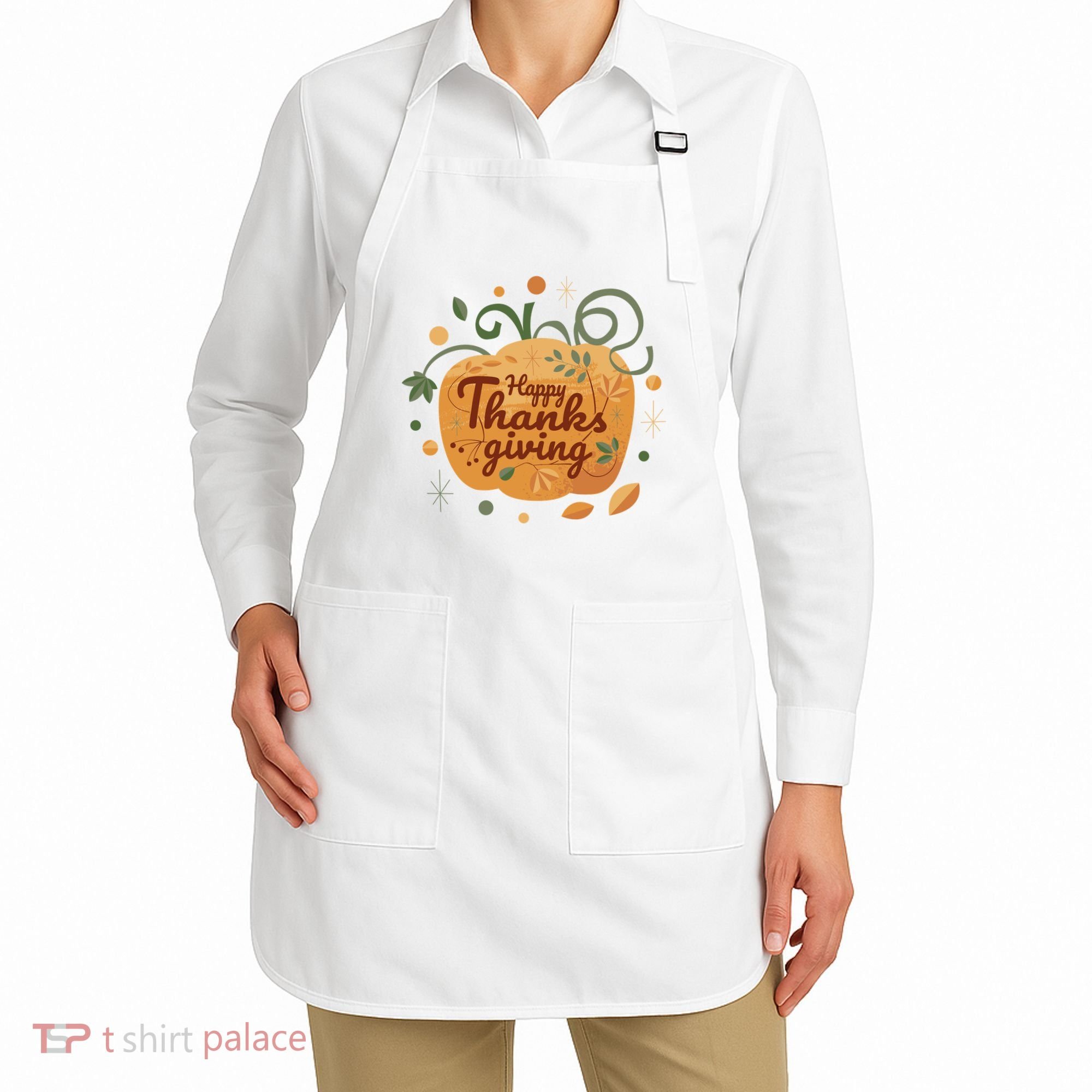 Happy Thanksgiving Holiday Pumpkin Autumn Apron