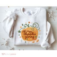 Happy Thanksgiving Holiday Pumpkin Autumn Sweatshirt thumb 2