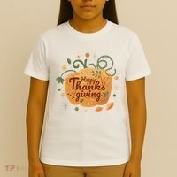Happy Thanksgiving Holiday Pumpkin Autumn T-Shirt thumb 4