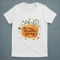 Happy Thanksgiving Holiday Pumpkin Autumn T-Shirt thumb 5