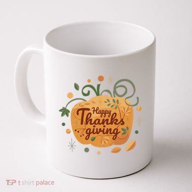 Happy Thanksgiving Holiday Pumpkin Autumn Coffee Mug
