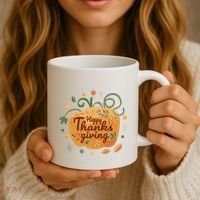Happy Thanksgiving Holiday Pumpkin Autumn Coffee Mug thumb 3
