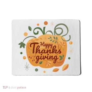 Happy Thanksgiving Holiday Pumpkin Autumn Mousepad