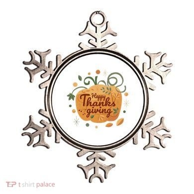 Happy Thanksgiving Holiday Pumpkin Autumn Ornament