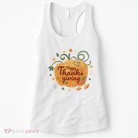 Happy Thanksgiving Holiday Pumpkin Autumn Women's Tank Top thumb 0