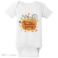 Happy Thanksgiving Holiday Pumpkin Autumn Baby Bodysuit thumb 0