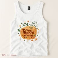 Happy Thanksgiving Holiday Pumpkin Autumn Tank Top thumb 2
