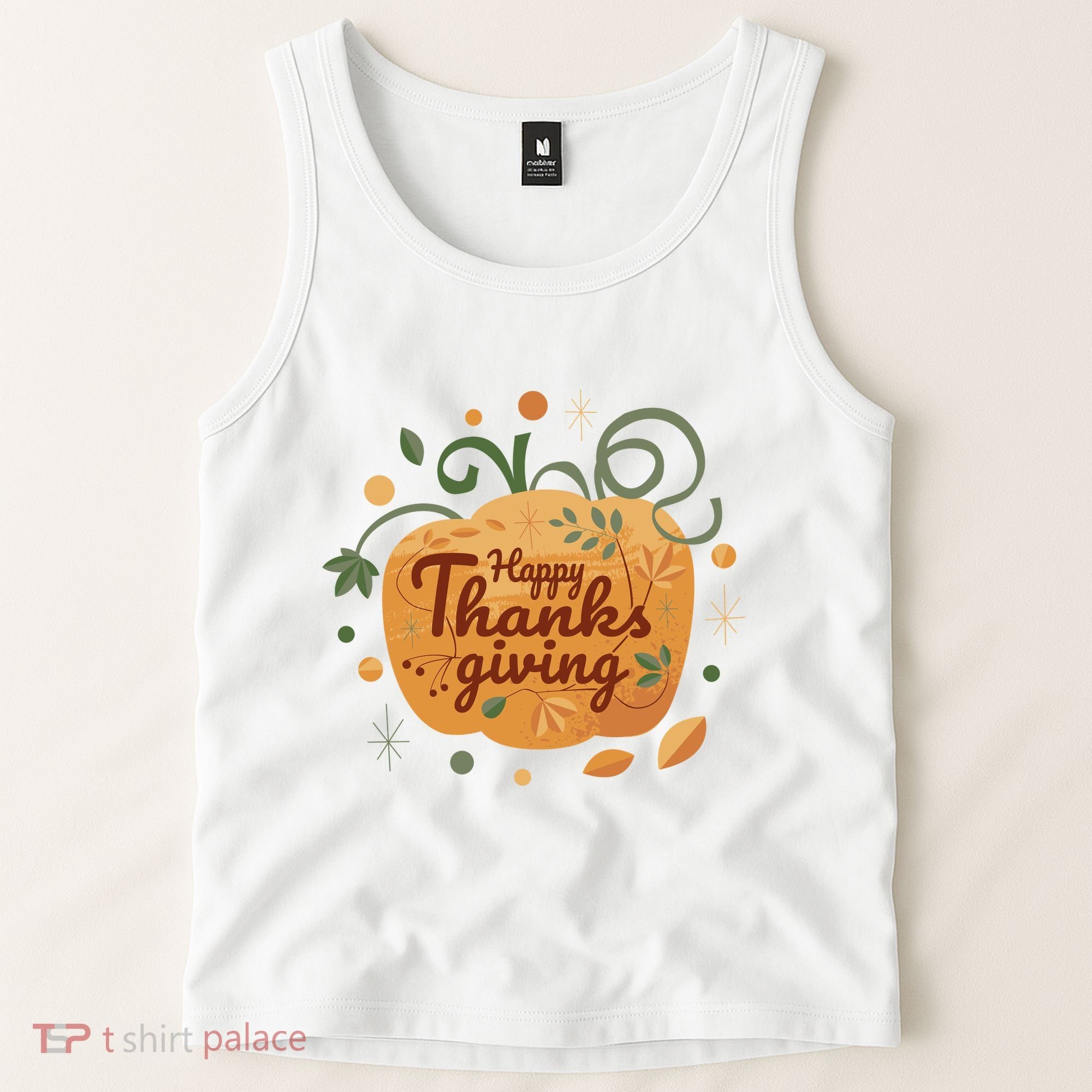 Happy Thanksgiving Holiday Pumpkin Autumn Tank Top