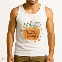 Happy Thanksgiving Holiday Pumpkin Autumn Tank Top thumb 3