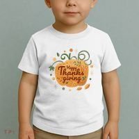 Happy Thanksgiving Holiday Pumpkin Autumn Toddler T-Shirt thumb 2