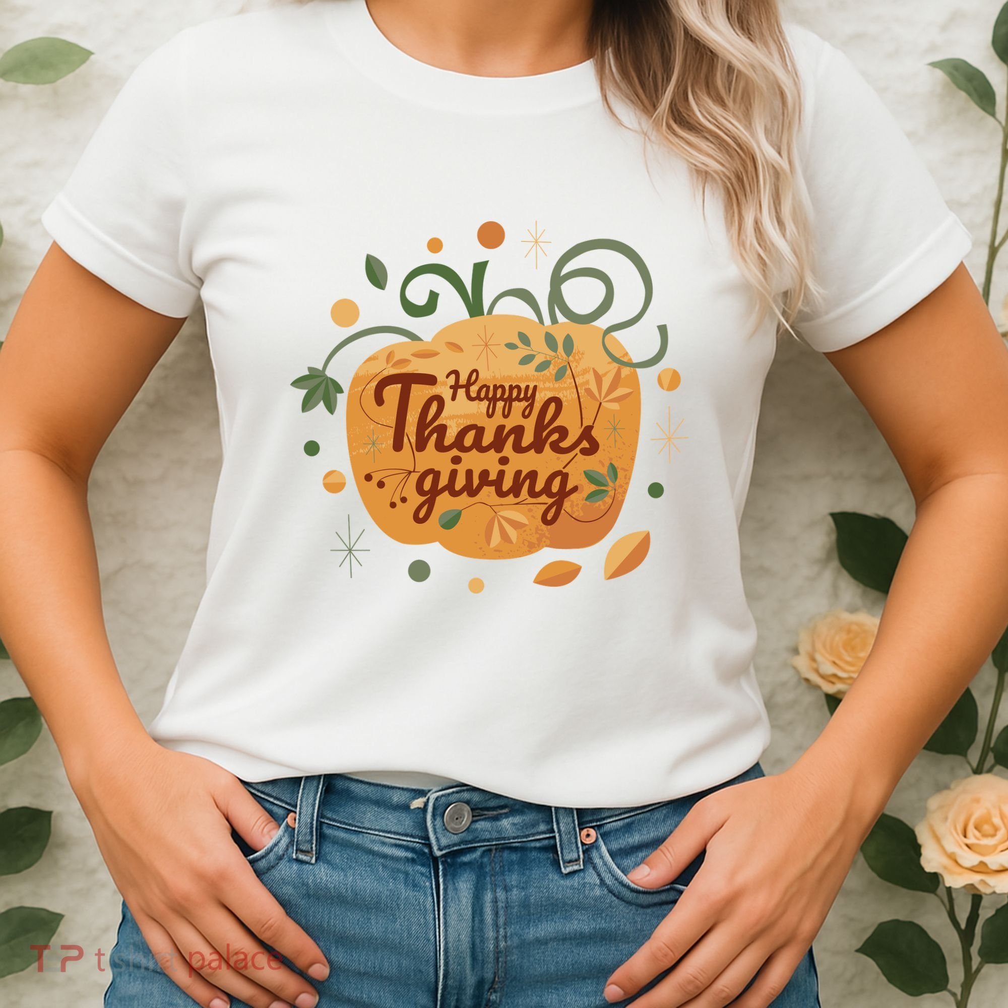 Happy Thanksgiving Holiday Pumpkin Autumn Women's T-Shirt