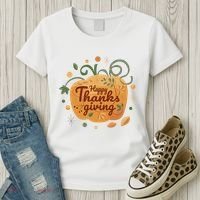 Happy Thanksgiving Holiday Pumpkin Autumn Women's T-Shirt thumb 3