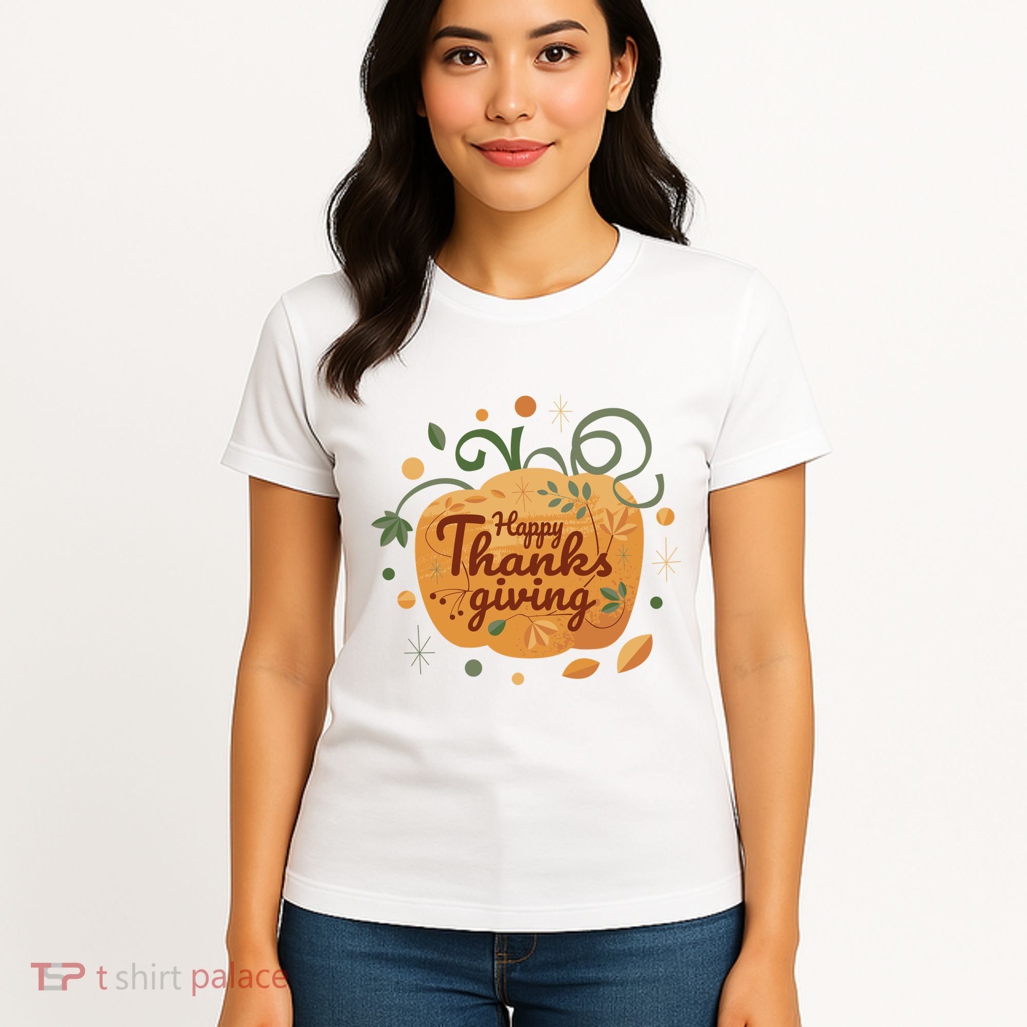 Happy Thanksgiving Holiday Pumpkin Autumn Women's T-Shirt