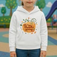 Happy Thanksgiving Holiday Pumpkin Autumn Kids Hoodie thumb 3