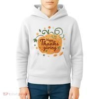 Happy Thanksgiving Holiday Pumpkin Autumn Kids Hoodie thumb 4