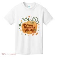 Happy Thanksgiving Holiday Pumpkin Autumn Kids T-Shirt thumb 0