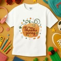 Happy Thanksgiving Holiday Pumpkin Autumn Kids T-Shirt thumb 3