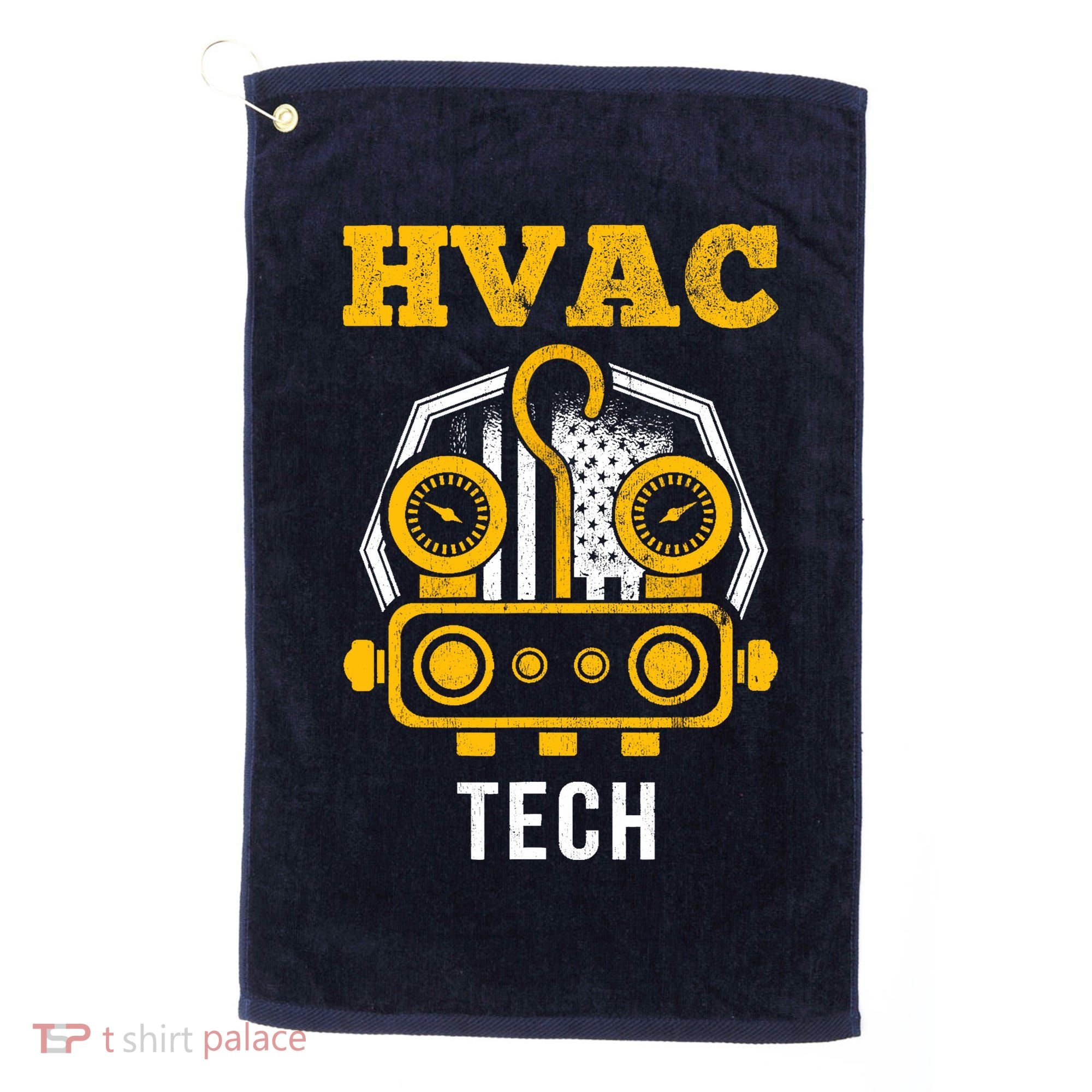 Hvac Tech Hvac Technician Ac Repairman Ac Installer Golf Towel