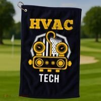 Hvac Tech Hvac Technician Ac Repairman Ac Installer Golf Towel thumb 1