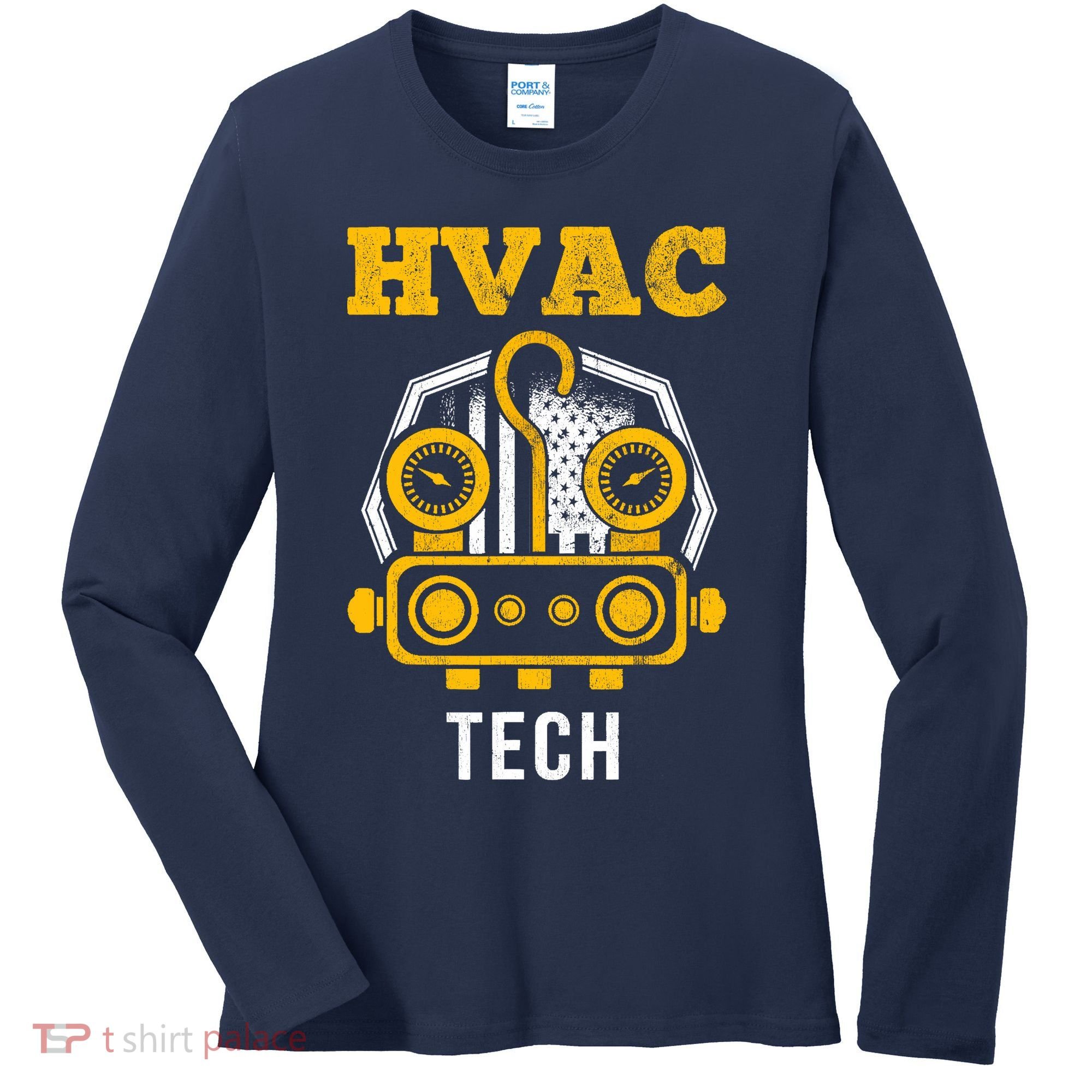 Hvac Tech Hvac Technician Ac Repairman Ac Installer Women's Long Sleeve Shirt