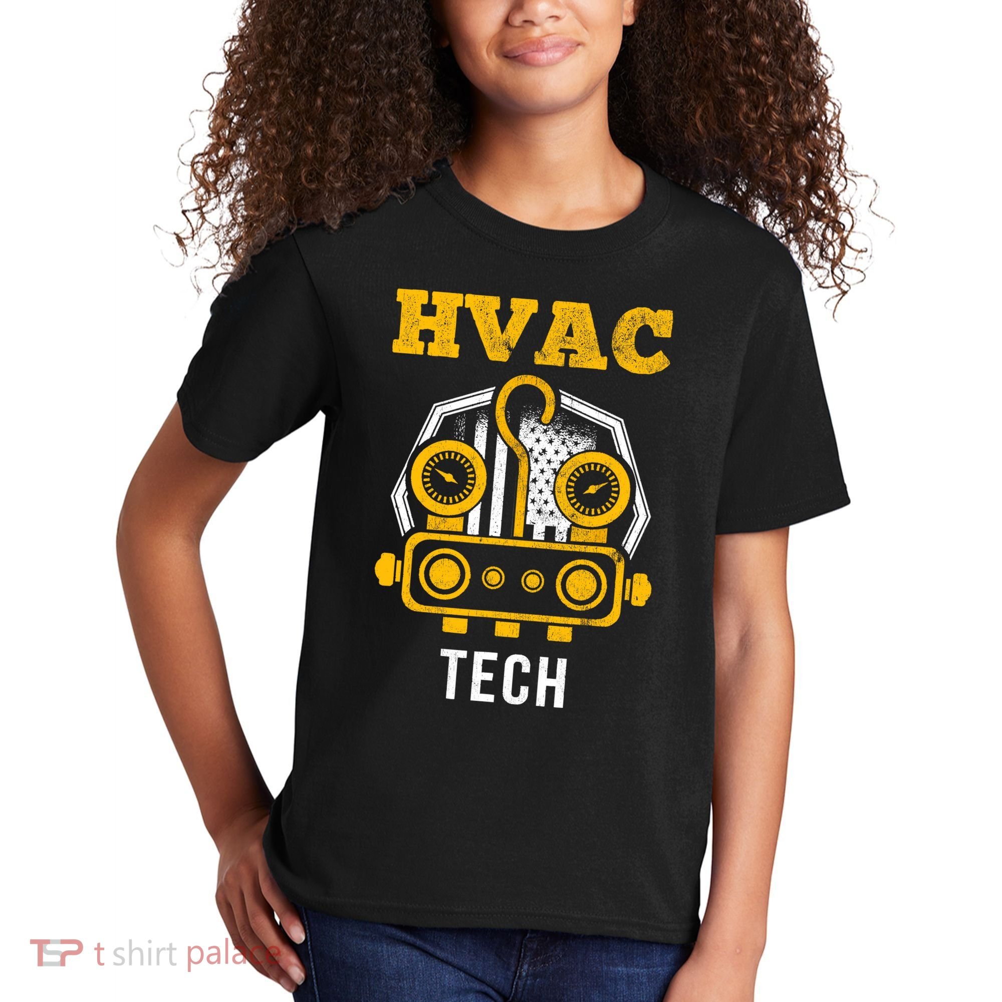 Hvac Tech Hvac Technician Ac Repairman Ac Installer Kids T-Shirt