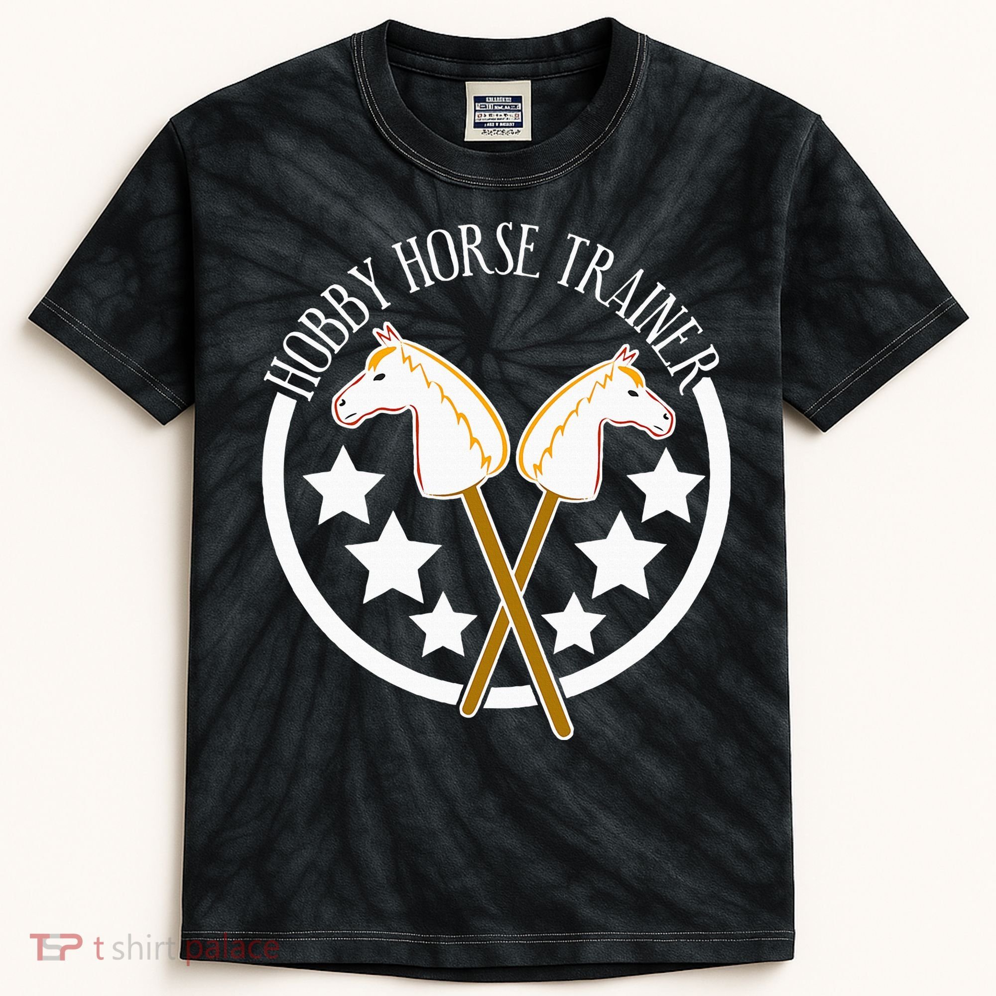 Hobbyhorse Trainer Hobby Horse Kids Tie-Dye T-Shirt