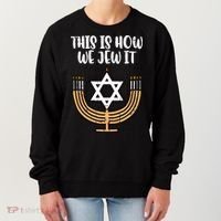 Hanukkah This How We Jew It Chanukah Menorah Women's Sweatshirt thumb 0