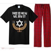 Hanukkah This How We Jew It Chanukah Menorah Pajama Set thumb 0