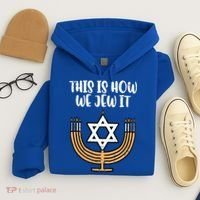 Hanukkah This How We Jew It Chanukah Menorah Hoodie thumb 4
