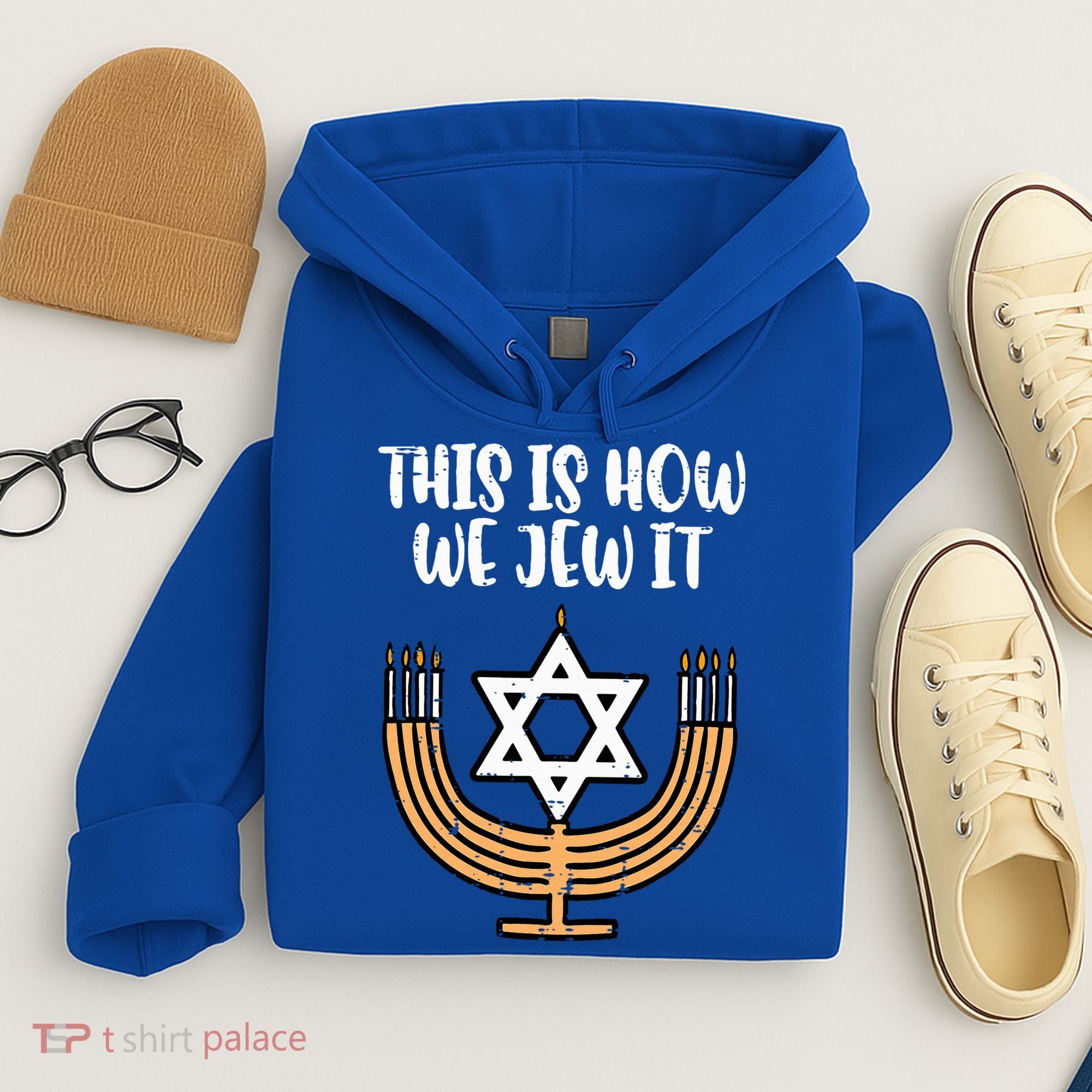 Hanukkah This How We Jew It Chanukah Menorah Hoodie