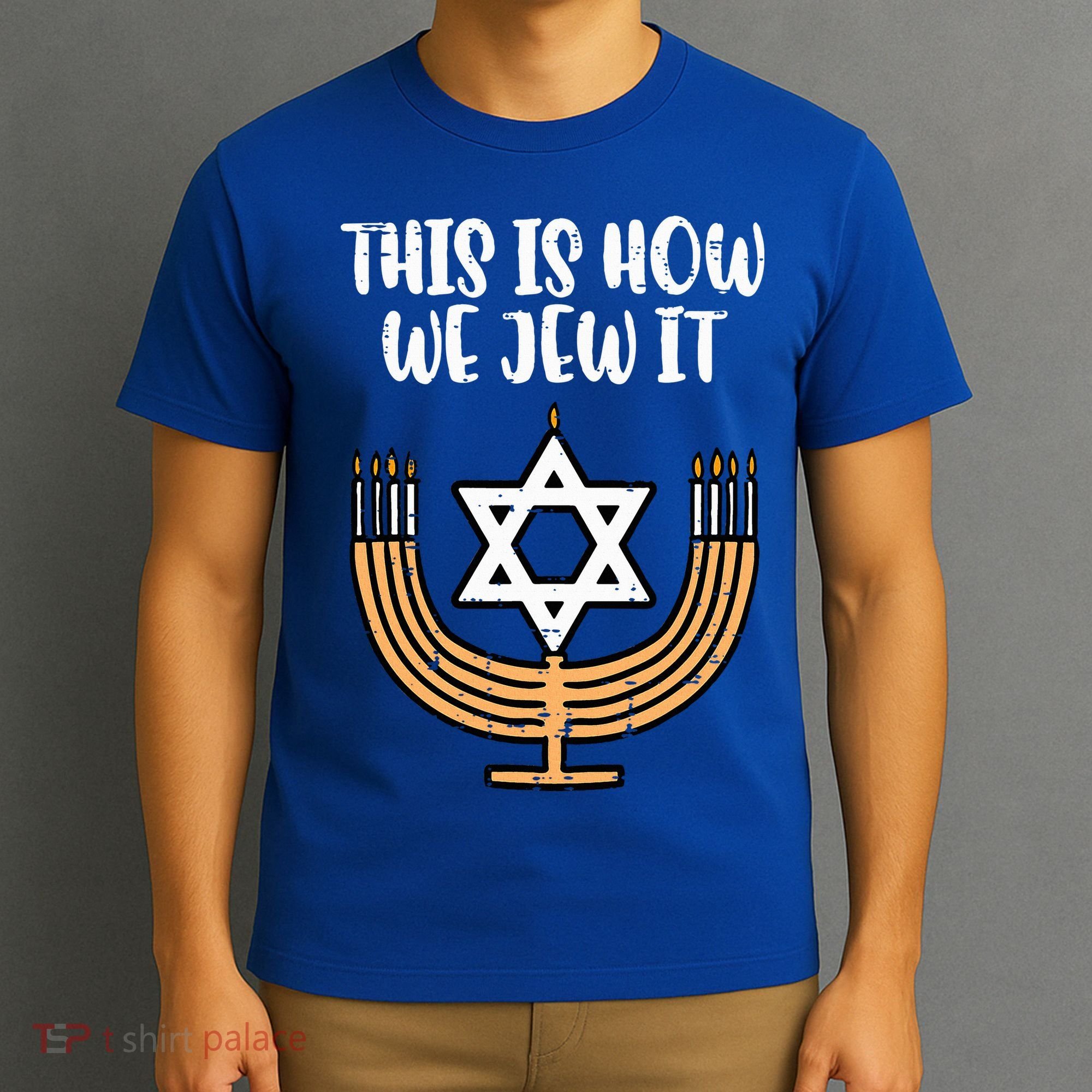 Hanukkah This How We Jew It Chanukah Menorah T-Shirt