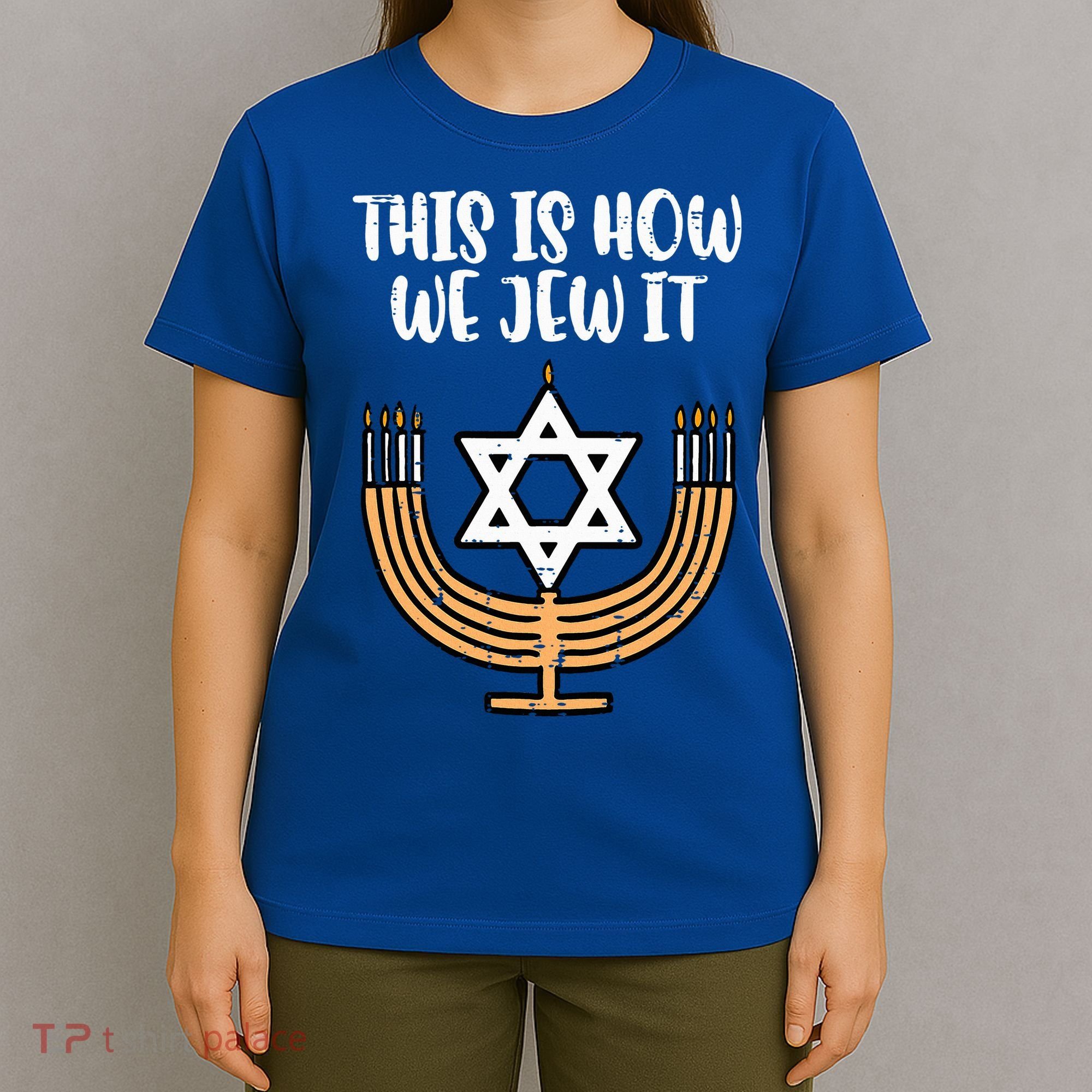 Hanukkah This How We Jew It Chanukah Menorah T-Shirt