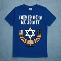 Hanukkah This How We Jew It Chanukah Menorah T-Shirt thumb 5