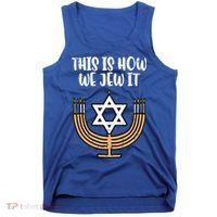 Hanukkah This How We Jew It Chanukah Menorah Tank Top thumb 0