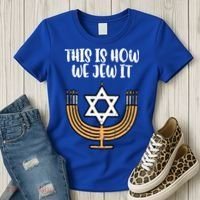 Hanukkah This How We Jew It Chanukah Menorah Women's T-Shirt thumb 3