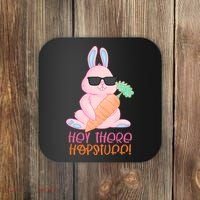 Hey There Hop Stuff Cute Bunny Coaster thumb 0