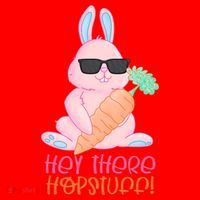 Hey There Hop Stuff Cute Bunny Santa Hat thumb 1
