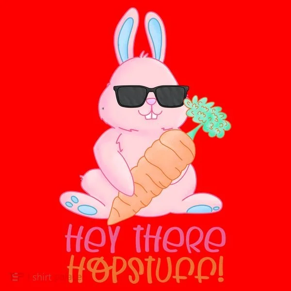Hey There Hop Stuff Cute Bunny Santa Hat