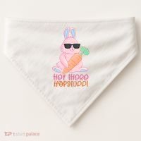Hey There Hop Stuff Cute Bunny USA-Made Doggie Bandana thumb 0