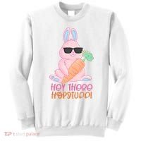 Hey There Hop Stuff Cute Bunny Sweatshirt thumb 0