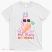 Hey There Hop Stuff Cute Bunny T-Shirt thumb 0