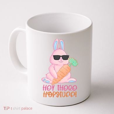 Hey There Hop Stuff Cute Bunny Coffee Mug