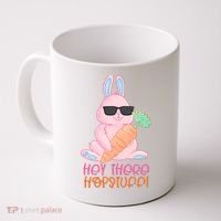 Hey There Hop Stuff Cute Bunny Coffee Mug thumb 0