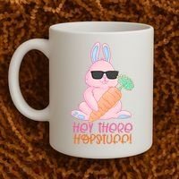 Hey There Hop Stuff Cute Bunny Coffee Mug thumb 2