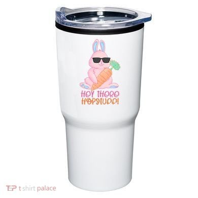 Hey There Hop Stuff Cute Bunny Tumbler