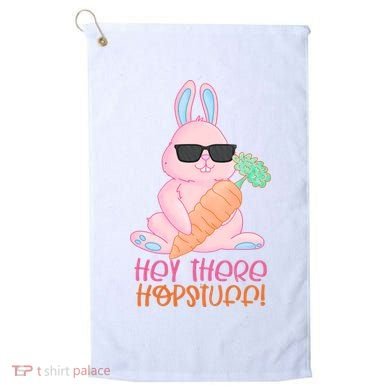 Hey There Hop Stuff Cute Bunny Golf Towel