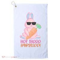 Hey There Hop Stuff Cute Bunny Golf Towel thumb 0