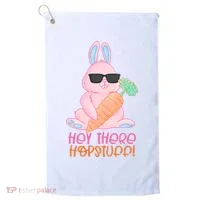 Hey There Hop Stuff Cute Bunny Golf Towel thumb 0