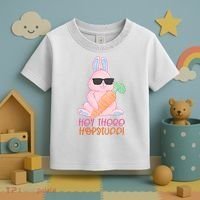 Hey There Hop Stuff Cute Bunny Toddler T-Shirt thumb 3